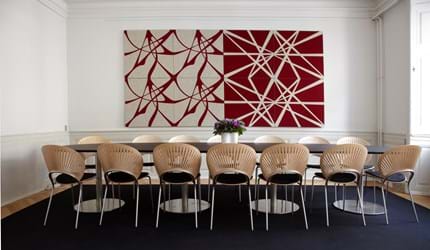 akustik moduler Twister i filt ophæng på væg